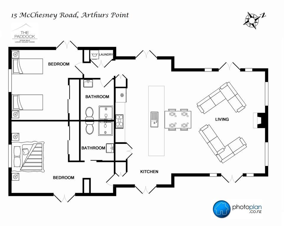 The Paddock Straw Bale Luxury Holiday House Arthurs Point المظهر الخارجي الصورة